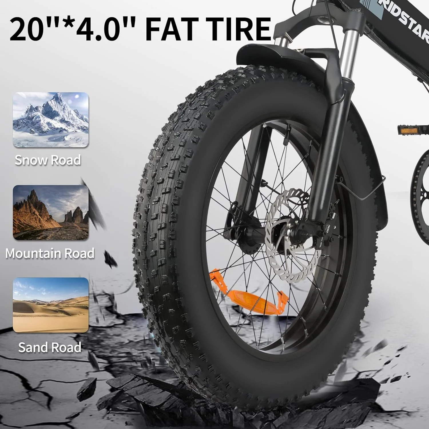 Ridstar H20 1000W Electric Mountain Bike - Image 3