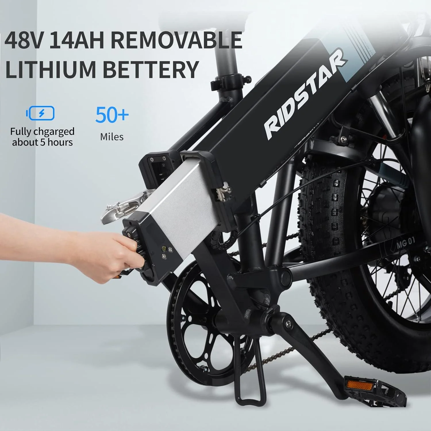 Ridstar H20 1000W Electric Mountain Bike - Image 5