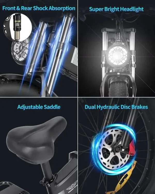 Ridstar H26 Pro Folding E‑Bike 1500 W • 48 V 23 Ah • Folds in 10 Sec - Image 13