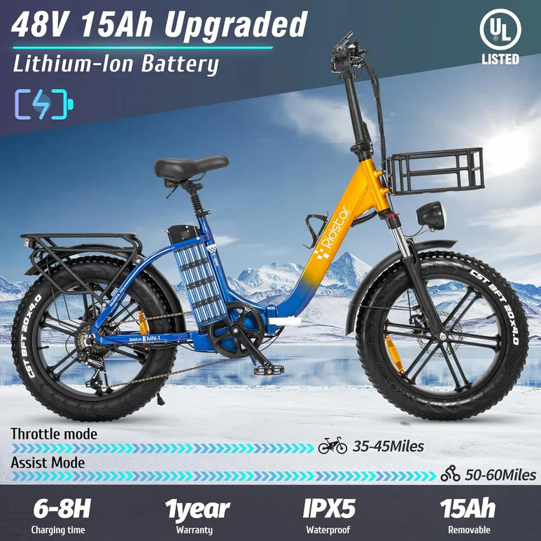 Ridstar MN20 1000W 15AH Fat Tire Ebike - Image 4