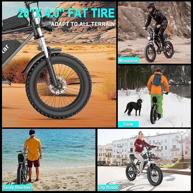 Ridstar Q20 1500W 48V 20AH Fat Tire Ebike - Image 9