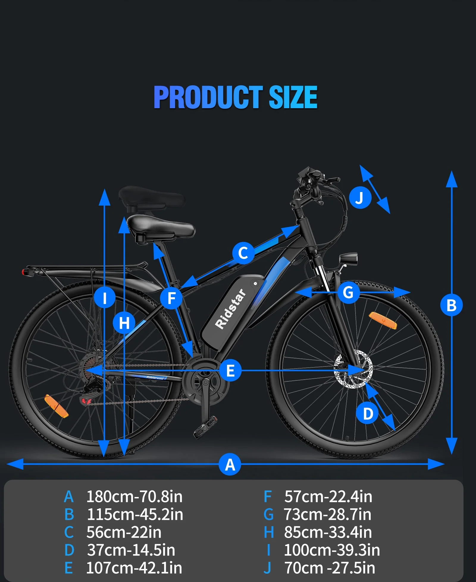 Ridstar S29Pro 1000W Motor 48V 21Ah 29'' Electric Bike - Image 16