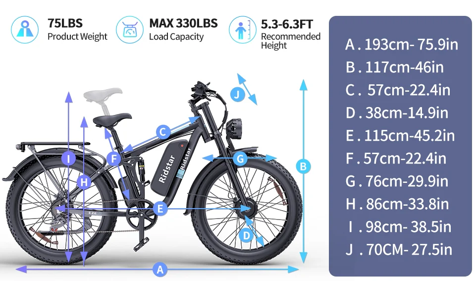 Ridstar E Bike E26 Pro Dual Motor 2000W 48V 23AH - Image 6